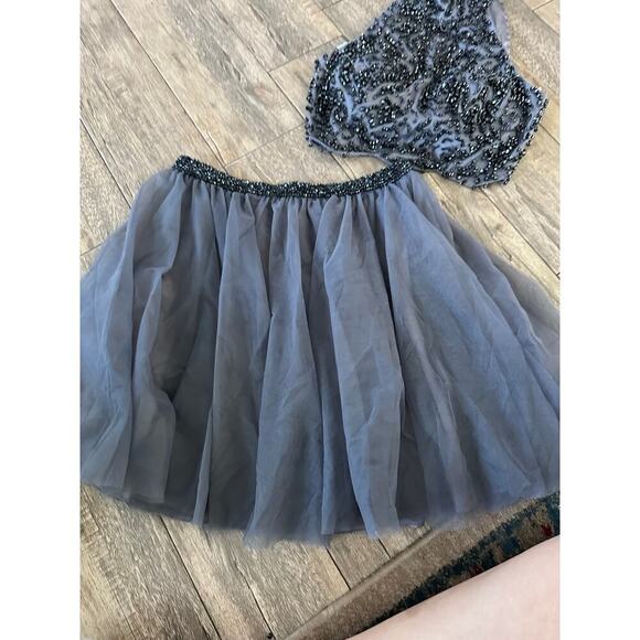 Sherri Hill Women's High Neck Beaded Two Piece Homecoming/ Prom Dress Size 8 - Picture 2 of 16